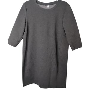 Old Navy Modern Sleek T-Shirt Dress Gray Quality Cloth 3/4 Sleeve Dress Size M